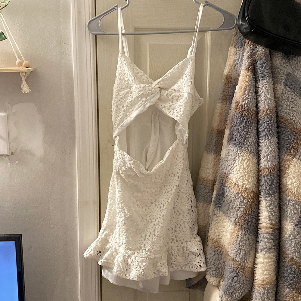 white graduation dress